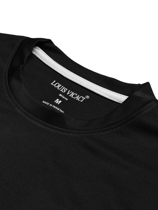 Louis Vicaci Summer Active Wear Tracksuit For Men-Black-RT2415