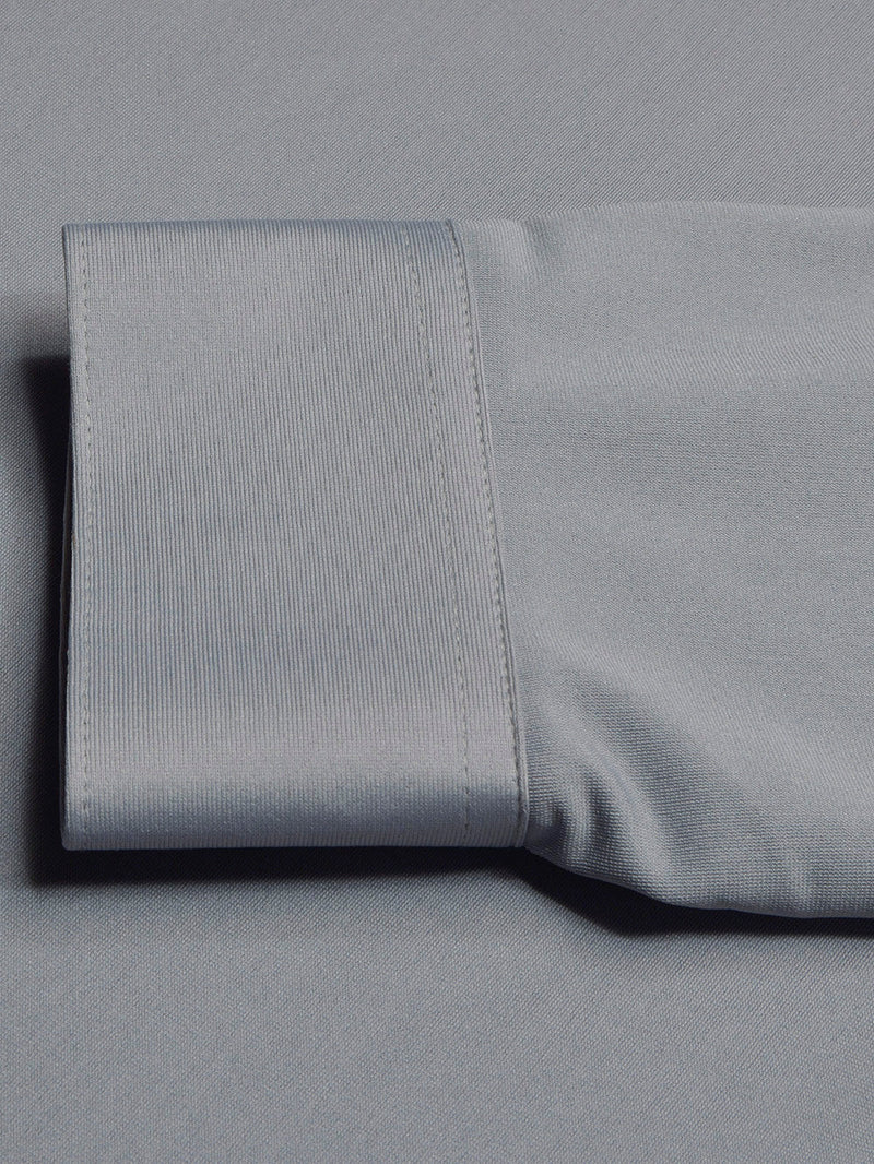 Louis Vicaci Super Stretchy Slim Fit Long Sleeve Summer Formal Casual Shirt For Men-Slate Grey-BE1069/BR13305