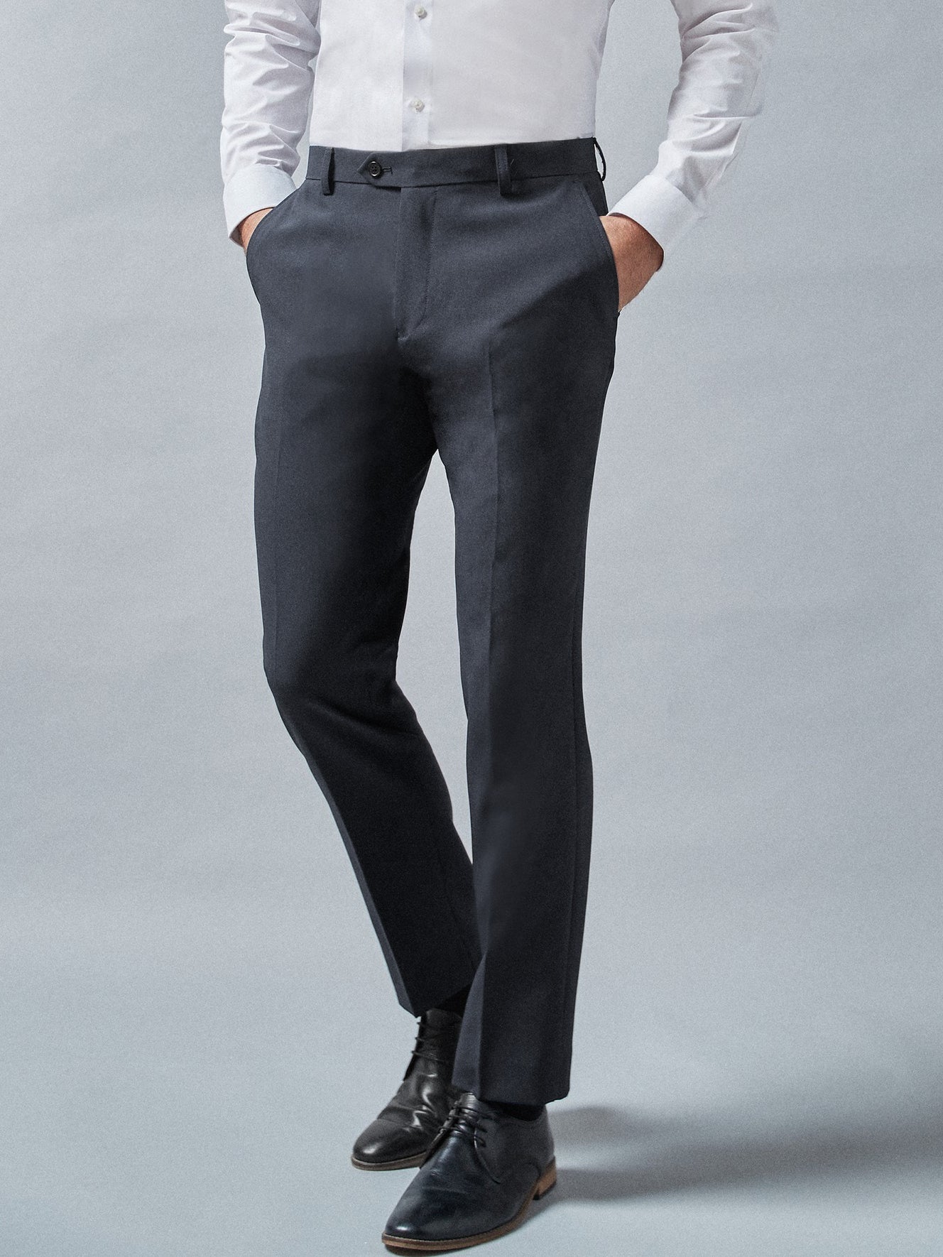 Suriya's Formal Dress Pent For Men-Dark Navy Melange-RT342