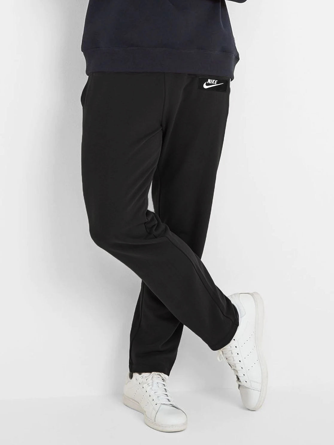 NK Fleece Regular Fit Trouser For Men-Black-RT1692