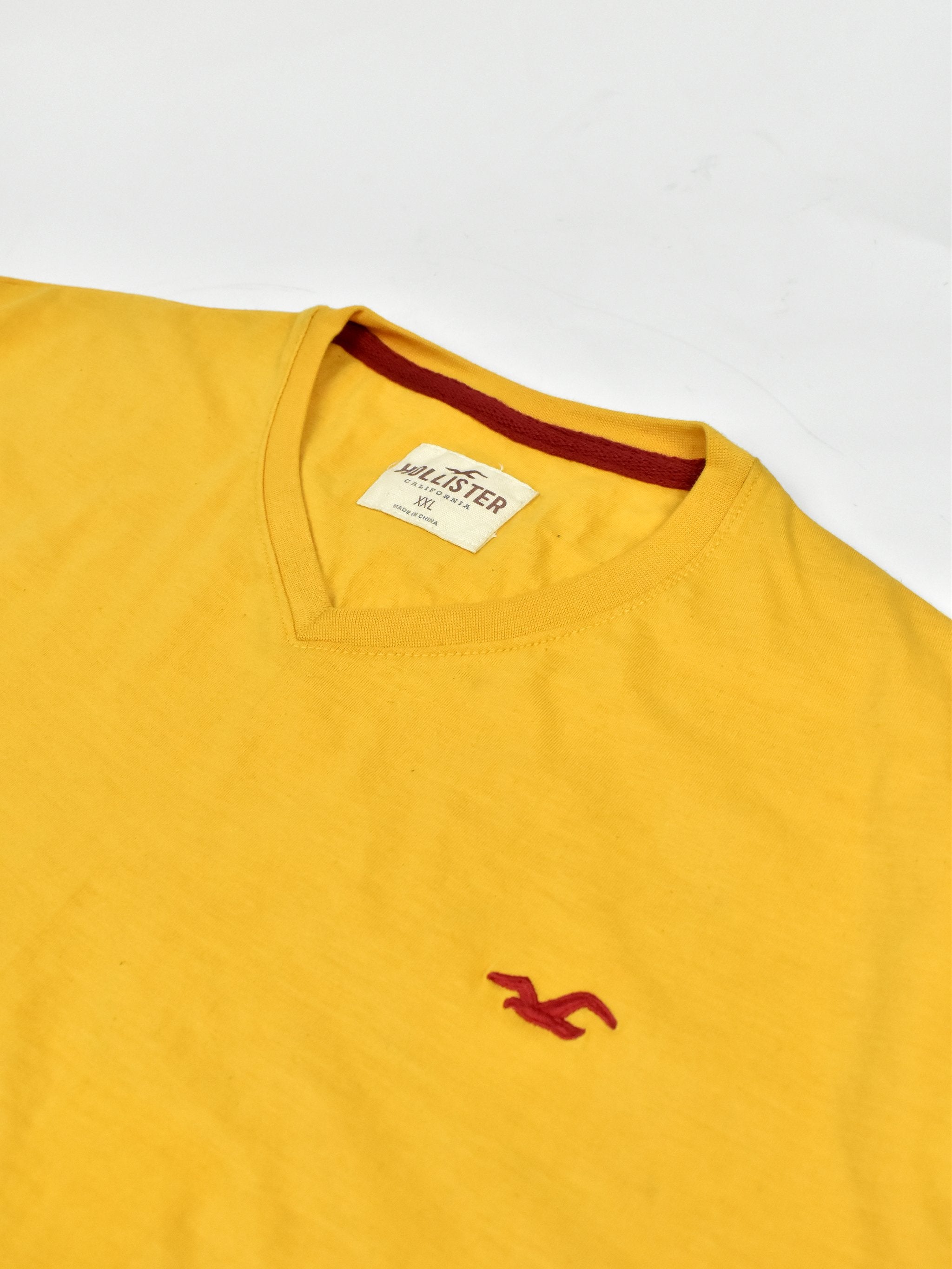 HST Single Jersey V Neck Tee Shirt For Men-Yellow-AB06