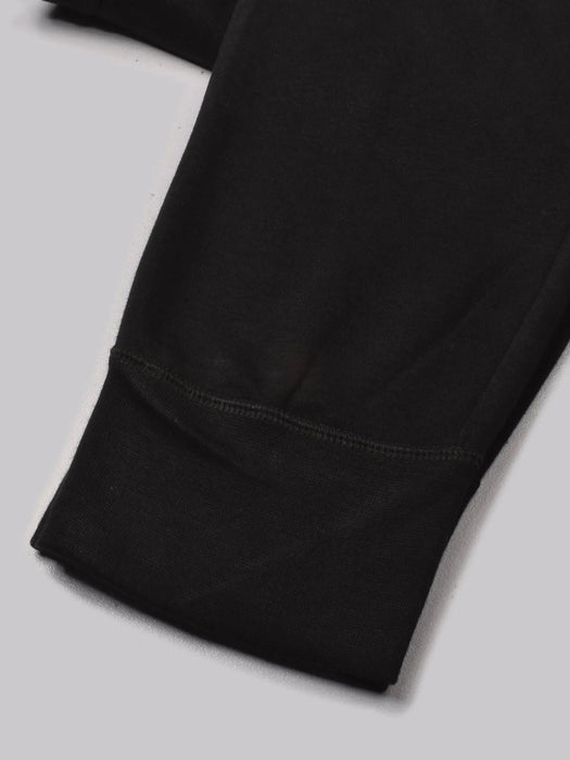 NK Fleece Slim Fit Without Pockets Jogger Trouser For Ladies-Black-RT2149