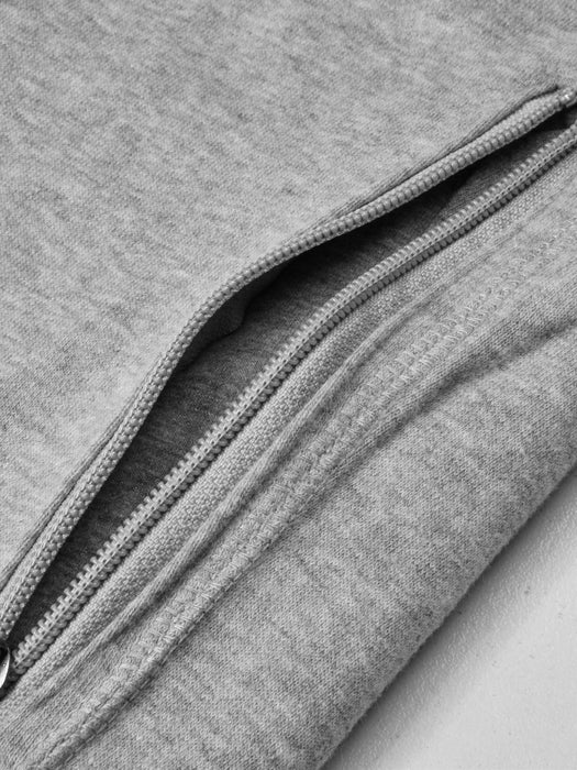 NK Terry Fleece Regular Fit Trouser For Men-Grey Melange-SP530/RT2146