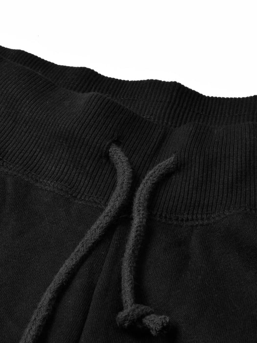 NK Terry Fleece Straight Fit Trouser For Men-Black-RT2153