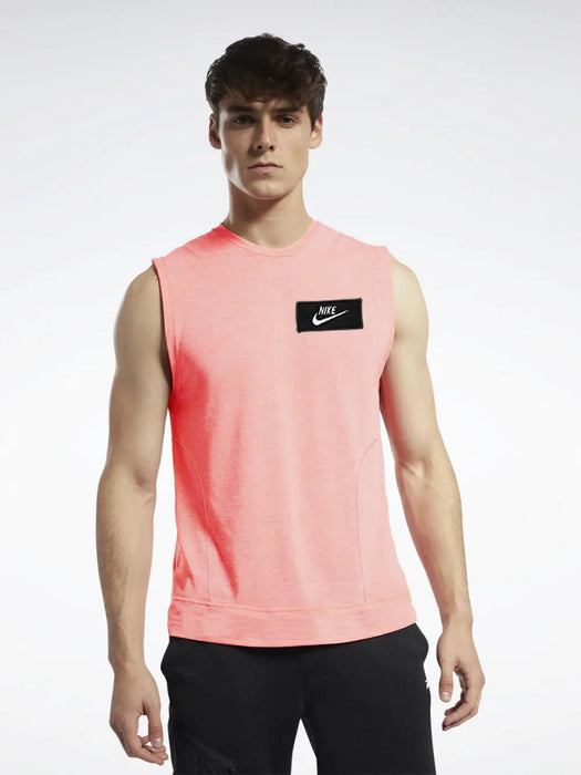 NK Terry Fleece Sleeveless Sweatshirt For Men Pink-RT2090