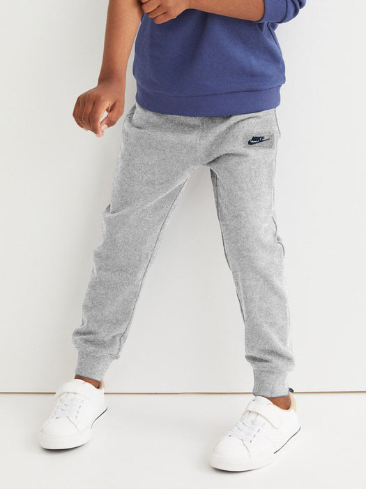 NK Fleece Slim Fit Jogger Style Trouser Without Pockets For Boys-Grey Melange-RT481