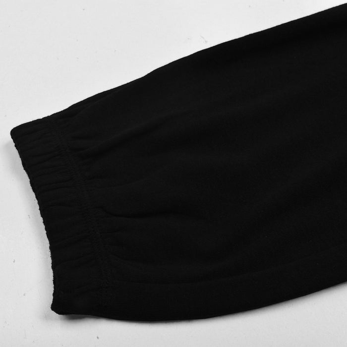 NK Terry Fleece Gathering Bottom Trouser For Ladies-Black-BR175