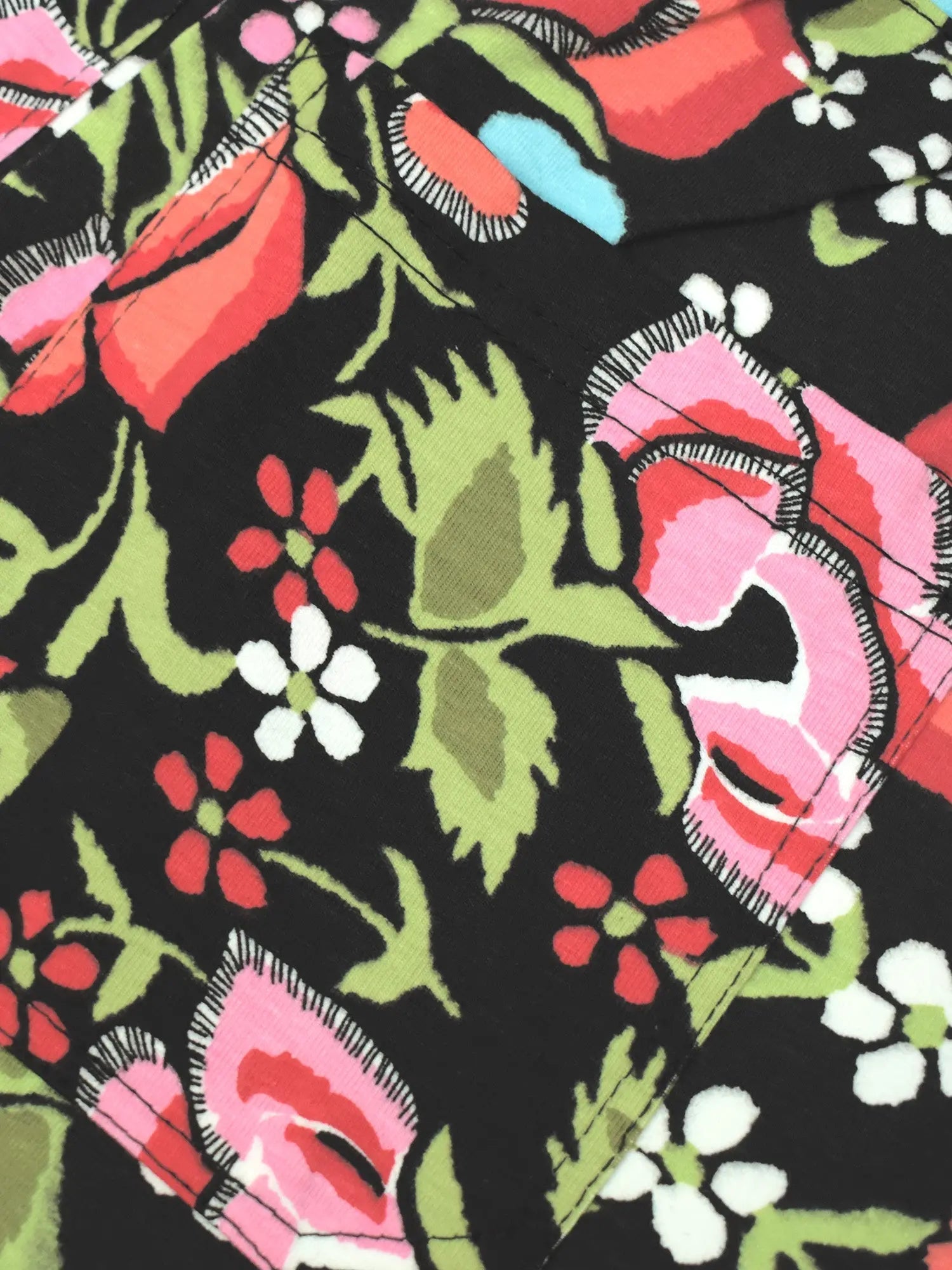 Next Summer Signle Jersey Short For Men-Black with Allover Floral Print-SP8294