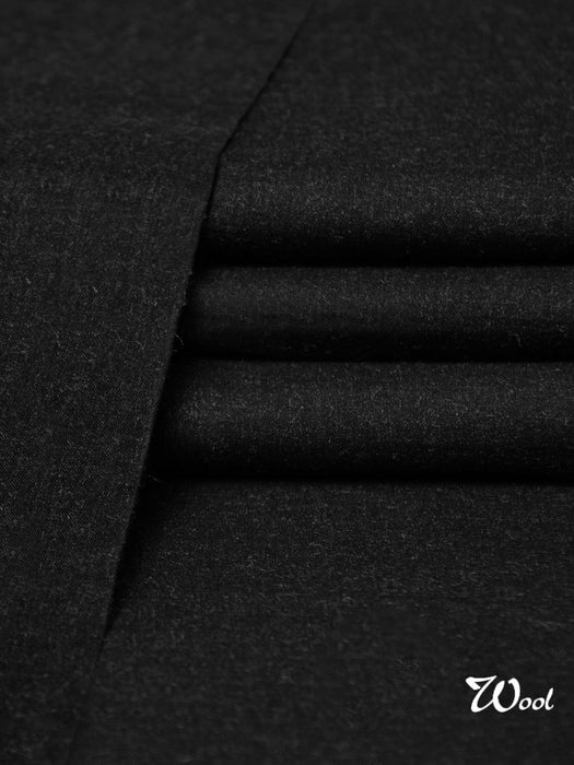 Soft Lawrencepur Wool Unstitched Fabric For Winter-Black-RT1277