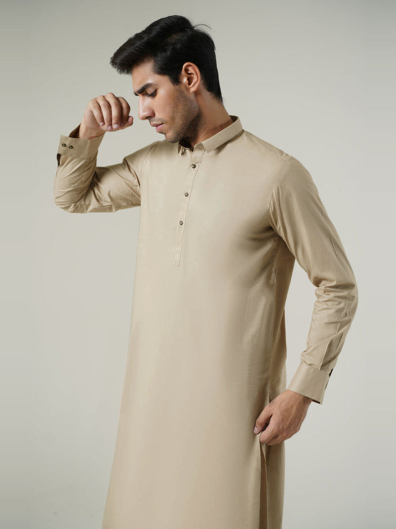 Maryland Cotton Sutton Unstitched Suit For Men-Light Camel-RT2452