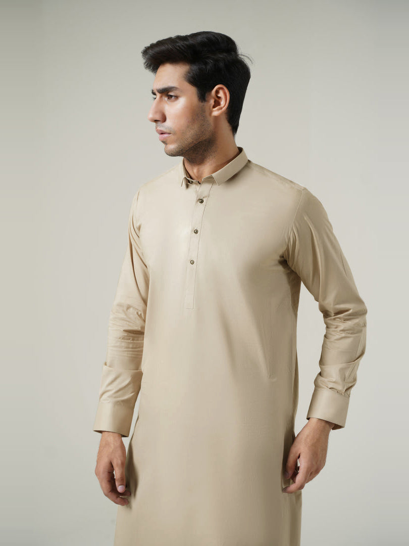 Maryland Cotton Sutton Unstitched Suit For Men-Light Camel-RT2452