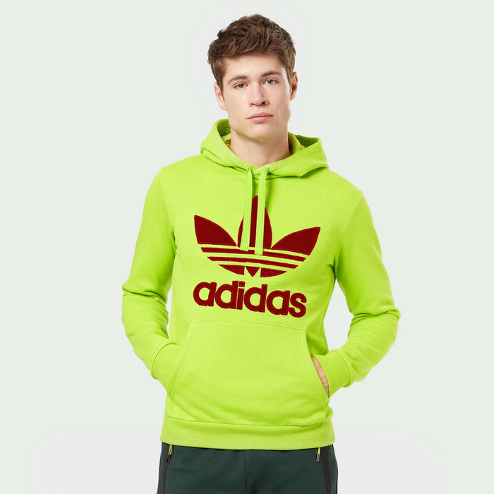 Fleece Pullover Hoodie For Men-Light Pale Green-NA10280