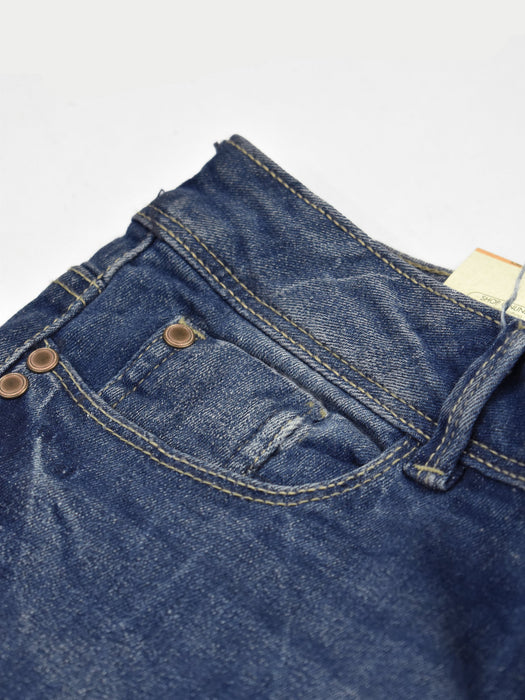 F&F Skinny Fit Stretch Denim For Men-Blue Faded With Grinded Style-F10
