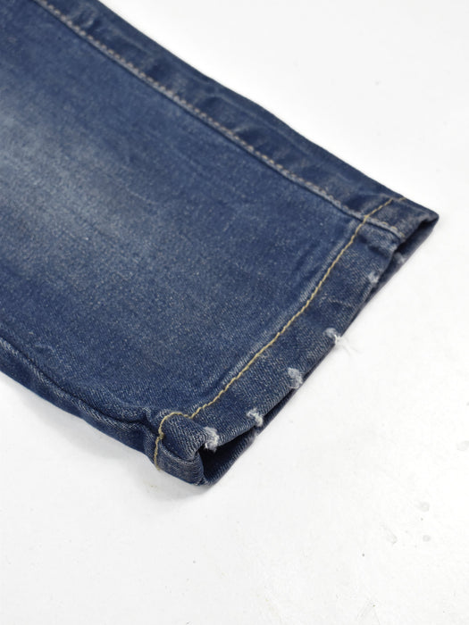 F&F Skinny Fit Stretch Denim For Men-Blue Faded With Grinded Style-F10
