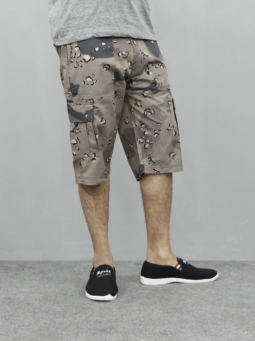 Iblero Camouflage Cargo Short For Men-Camouflage-RT2473