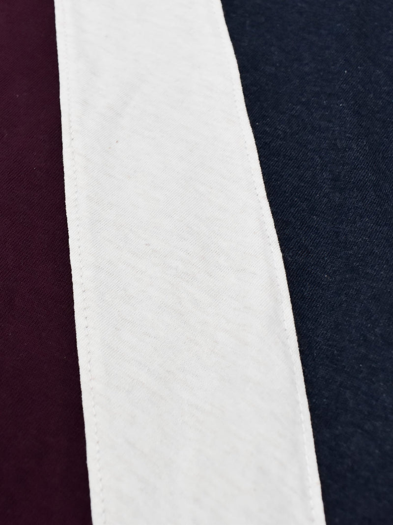 Champion Single Jersey Polo Shirt For Kids-Maroon with Off White & Navy Melange Panels-BE14641