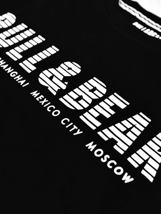 P&B Crew Neck Terry Fleece Sweatshirt For Men-Black-RT2132