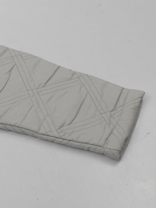 Mango Quilted Zipper Mock Neck Jacket For Kids-Grey-NA13218