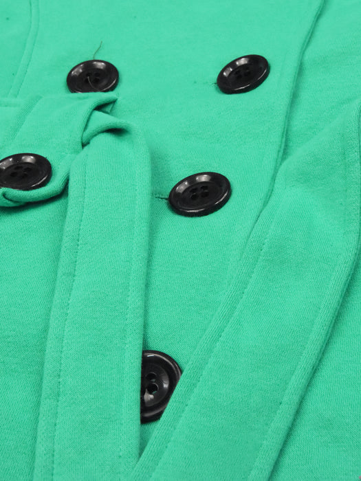 McKenzie Stylish Long Trench Coat For Ladies-Light Green-RT1053