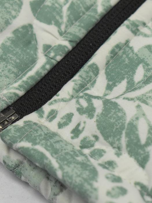 Mango Quilted Zipper Mock Neck Jacket For Kids-Allover Print-RT996