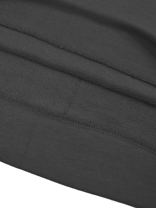 P&B Crew Neck Terry Fleece Sweatshirt For Men-Rosy Black-SP5740