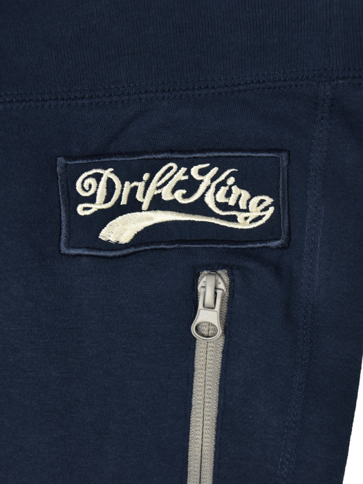 Drift King Regular Fit Zipper Fleece Jogger Trouser For Men-Navy-SP5459