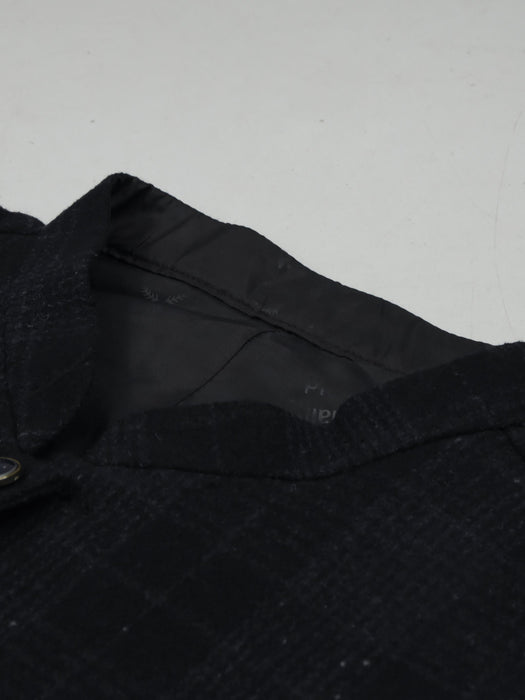 Crown Herringbone Waistcoat For Men-Dark Navy Chek-RT448/SP31