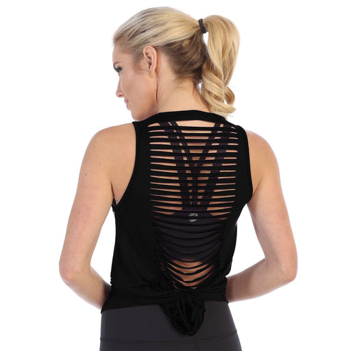 brandsego - Popular Sports Viscose Laser Cut Open Back Tank Top For Women-Dark Maroon-BE9656