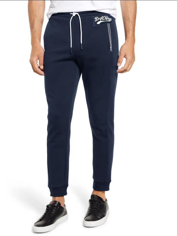 Drift King Regular Fit Zipper Fleece Jogger Trouser For Men-Navy-SP5459