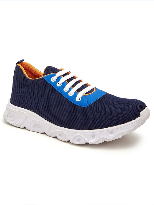Classic Jogger Shoes with Padded insole For Men-Dark Blue & White-SP5518