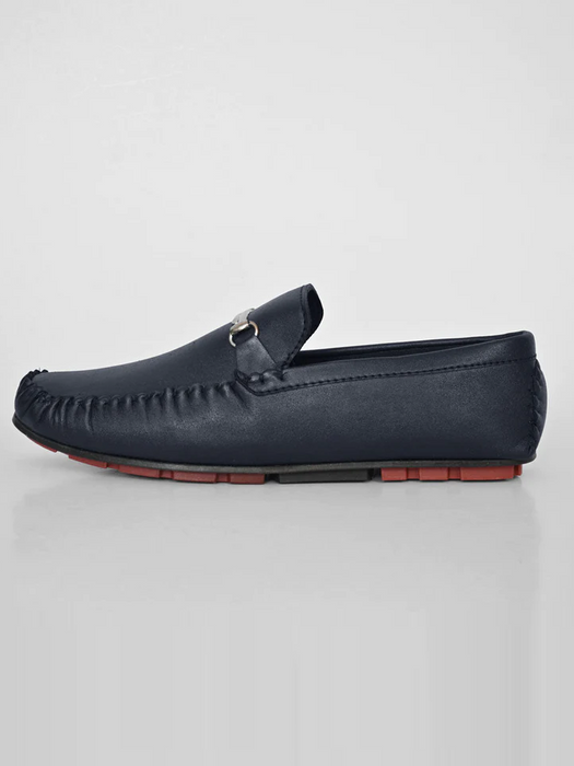 Black Camel Men's Nampo Loafer Shoes With Buckle-Blue-RT689
