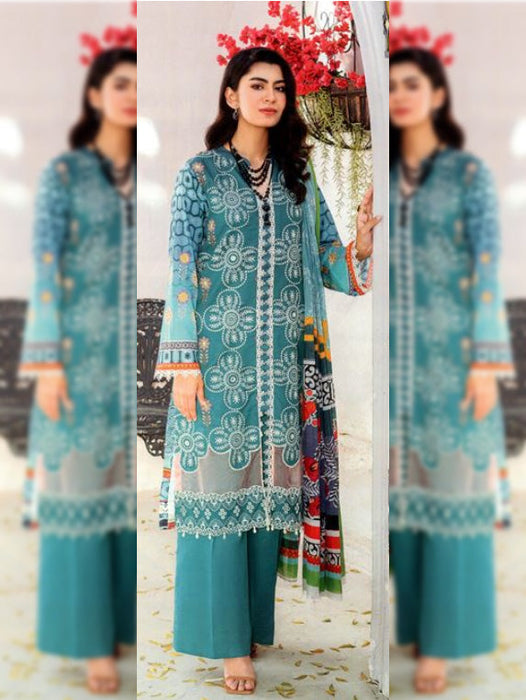 Noor-e-Nazar Unstitched 3 Piece Embroidered  Summer Suit For Ladies-SP7061