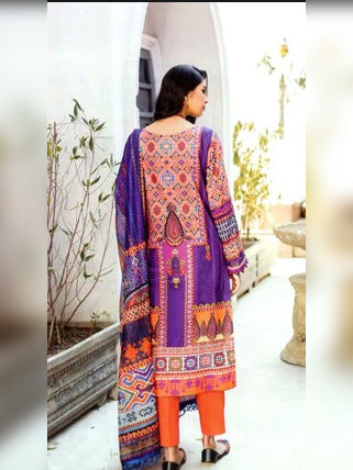 Noor-e-Nazar Unstitched 3 Piece Embroidered  Summer Suit For Ladies-SP7067