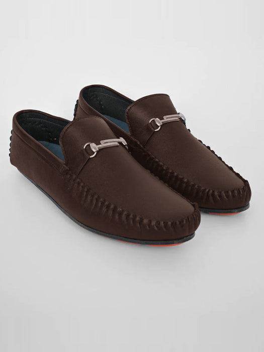 Black Camel Men's Nampo Loafer Shoes With Buckle-Brown-RT685