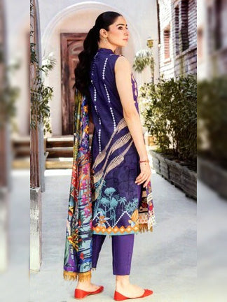 Noor-e-Nazar Unstitched 3 Piece Embroidered  Summer Suit For Ladies-SP7062