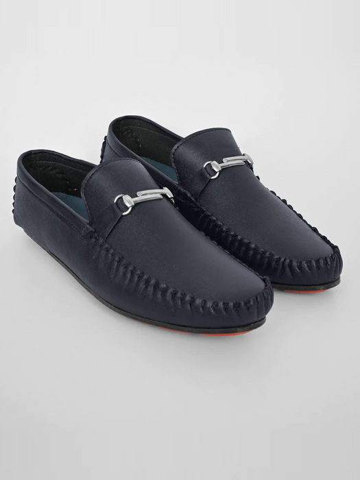 Black Camel Men's Nampo Loafer Shoes With Buckle-Blue-RT689