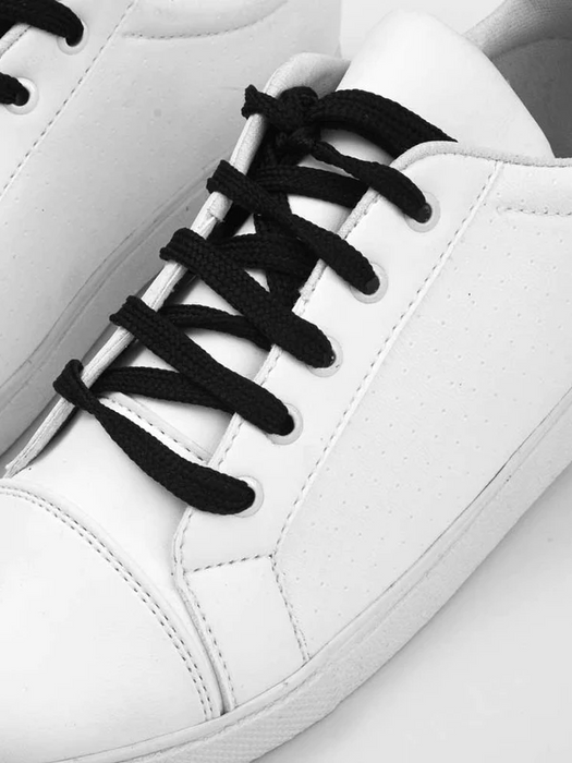 R-One Men's Palermo Fashion Sneakers Shoes-White & Black-RT680