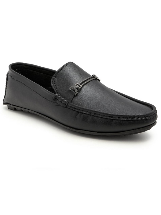 Men's Comfortable Loafer Shoes With Buckle-Black-SP5681