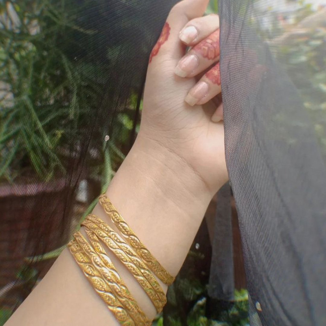Stylish Trending Golden Color Bangles-JW172
