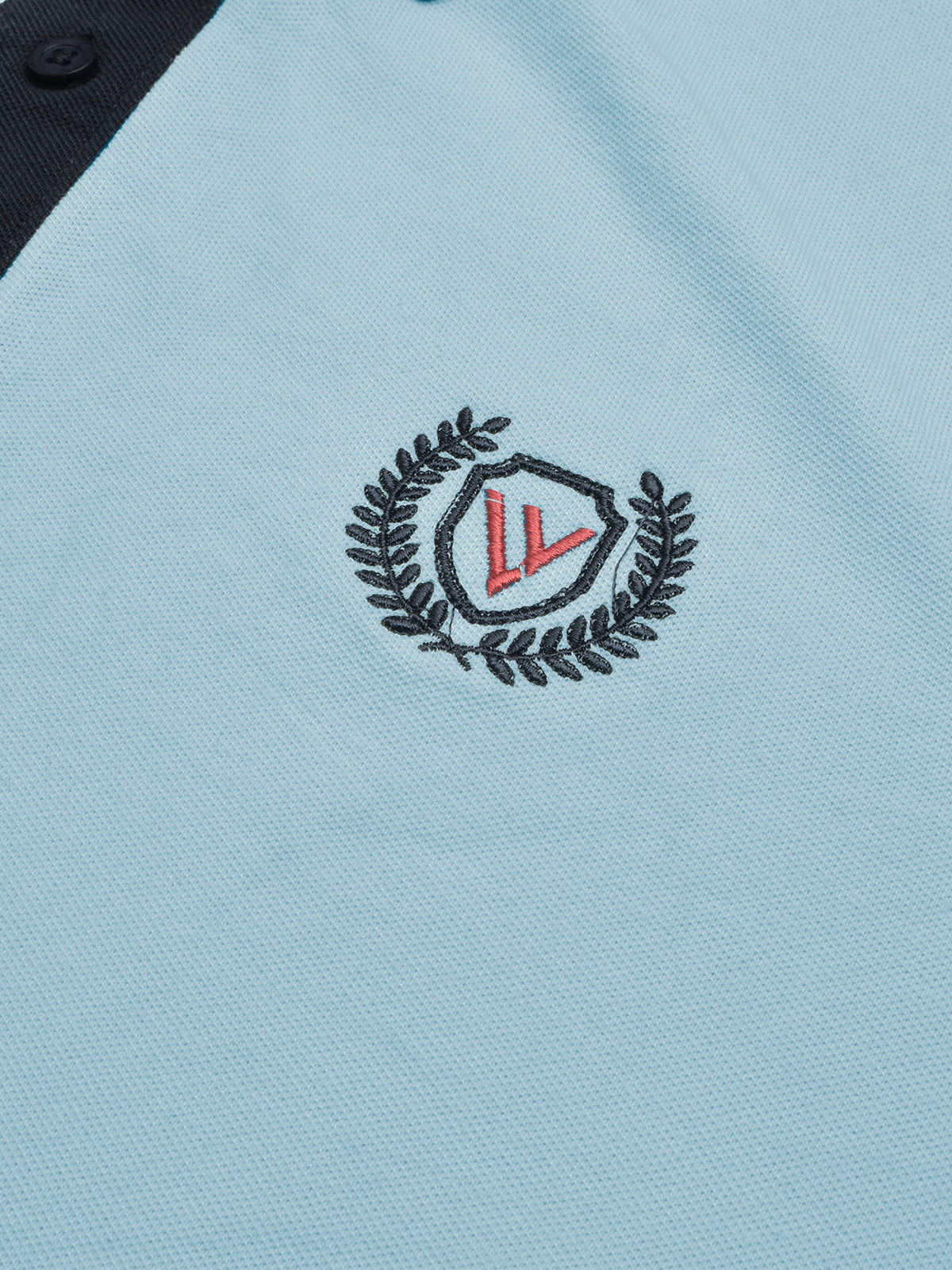 Summer Polo Shirt For Men-Bright Blue & Dark Navy-RT2374