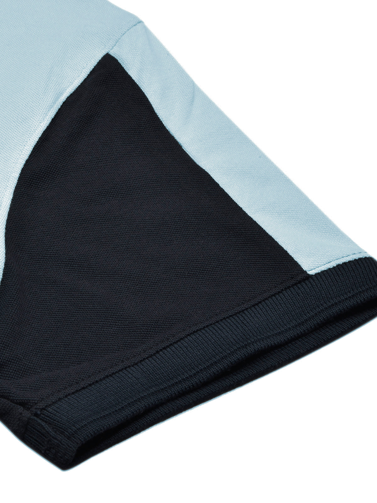 Summer Polo Shirt For Men-Bright Blue & Dark Navy-RT2374