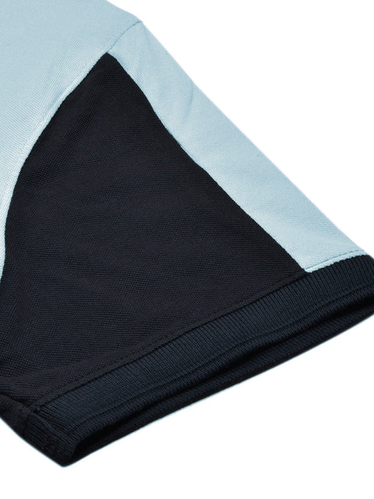 LV Summer Polo Shirt For Men-Bright Blue & Dark Navy-RT2374