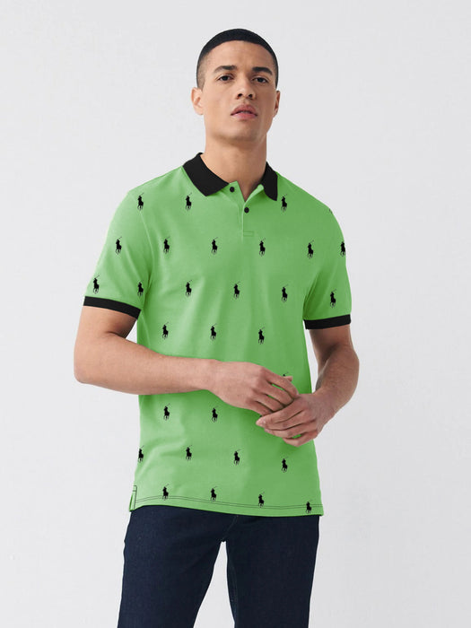 PRL Stylish Pique Summer Polo For Men-Green-RT338