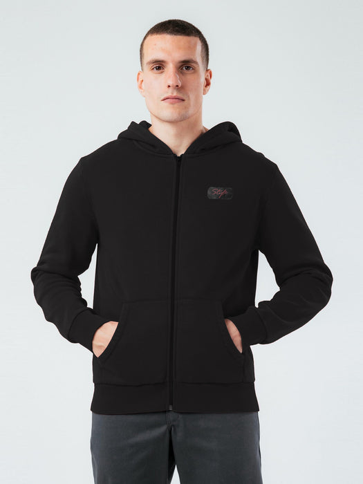 Next Fleece Zipper Hoodie For Men-Light Black-NA13935