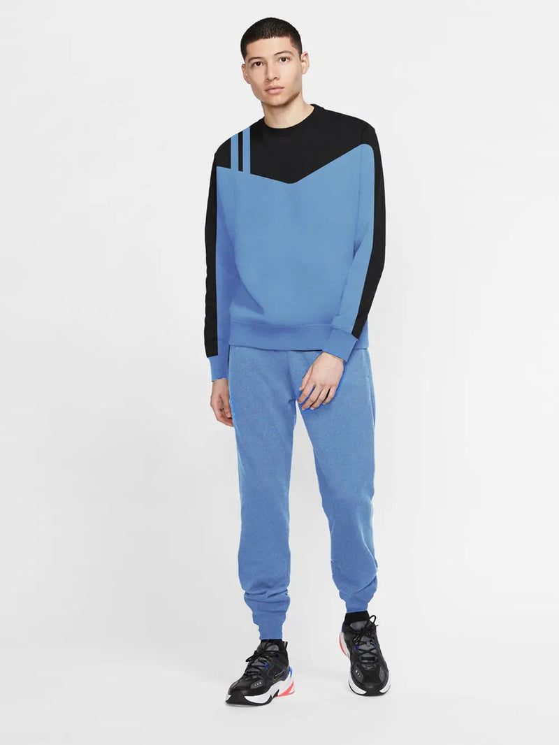 U.S Polo Assn Fleece Tracksuit For Men Black & Blue-RT2128