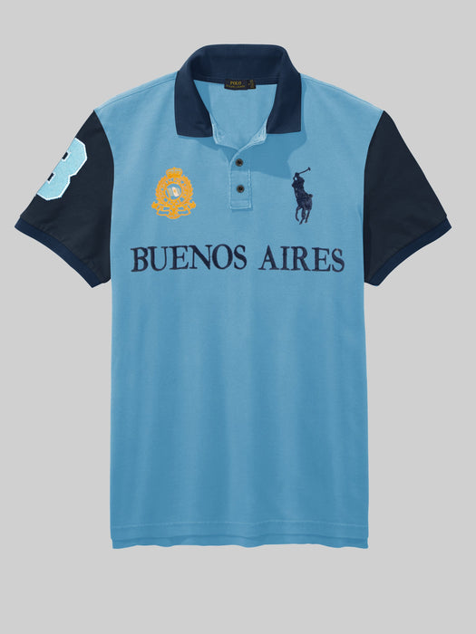 Summer Polo Shirt For Men-Dark Blue & Navy-RT734