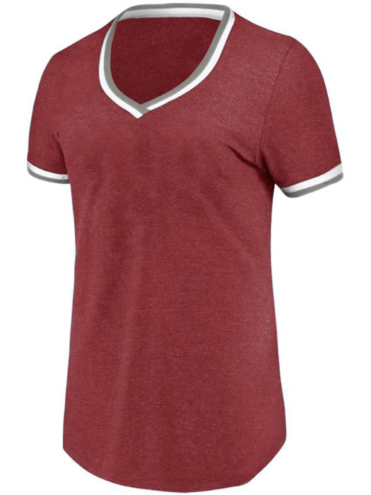 Majestic V Neck Half Sleeve Tee Shirt For Ladies-AN2645