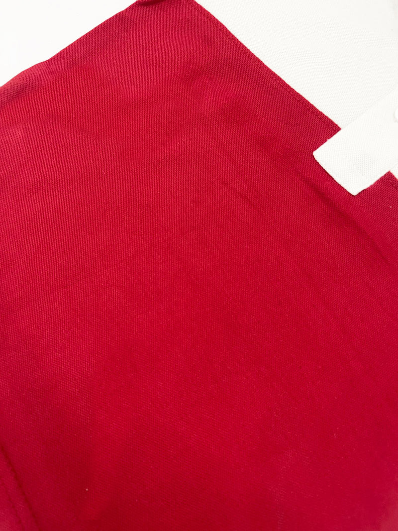 USPA Half Sleeve P.Q Polo Shirt For Kids-White & Red-RT1960