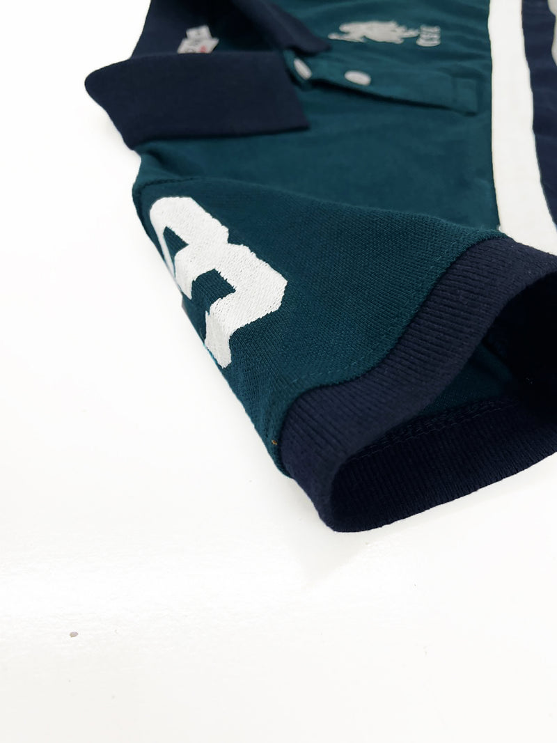 USPA Half Sleeve P.Q Polo Shirt For Kids-Dark Navy & Zinc-RT1971