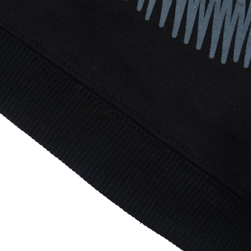 Baby Club Terry Fleece Sweatshirt For Kids-Black with Print-BE12805
